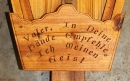 Custom carved prayer plate for Alpine style Wayside Shrines